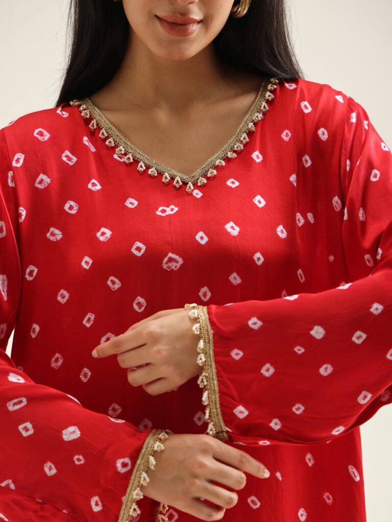 Traditional Bandhani-Inspired Relaxed Fit Dress