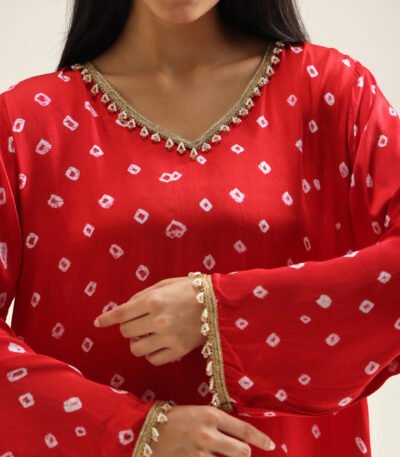 Traditional Bandhani-Inspired Relaxed Fit Dress