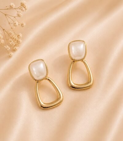 Mrigaya Pearl Drop Earrings for Women