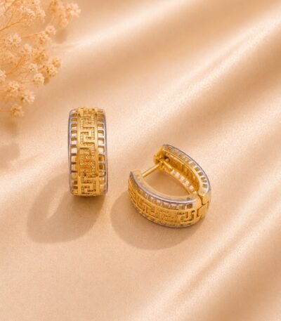 Mrigaya Luxe Crystal Hoop Earrings for Women