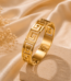 Golden Spark Geometric Maze Bangle