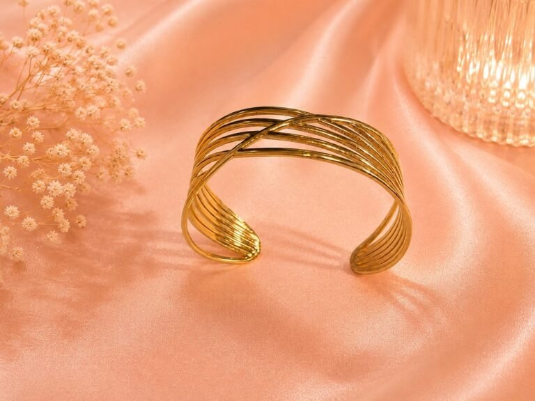 Golden Spark Infinity Wave Statement Bangle