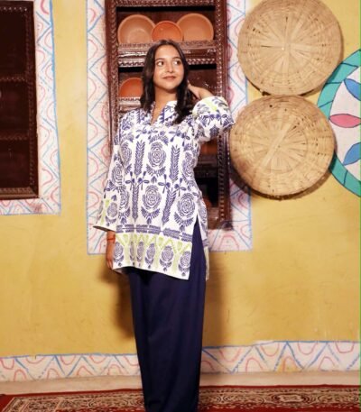 Indigo Bloom Printed Kurta set